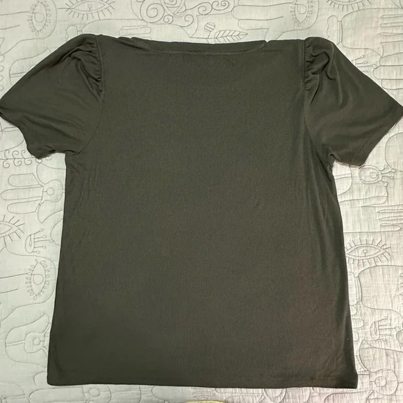 Another Love Siena Rib Shirred Top Cypress Size Large - Picture 9 of 9